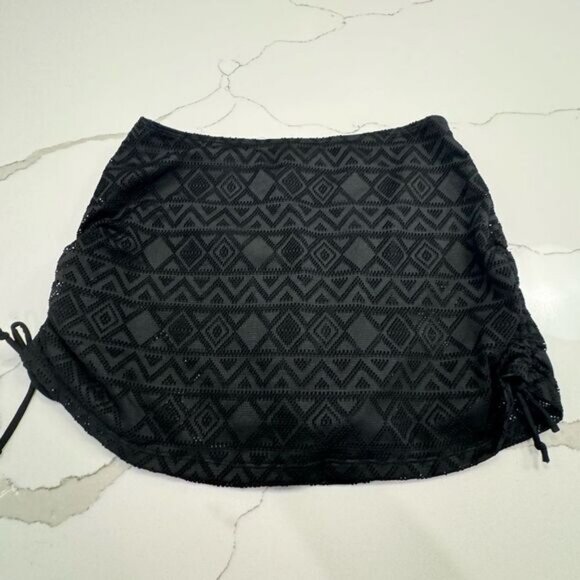 Gray Patterned Womens Skirt - Picture 2 of 4